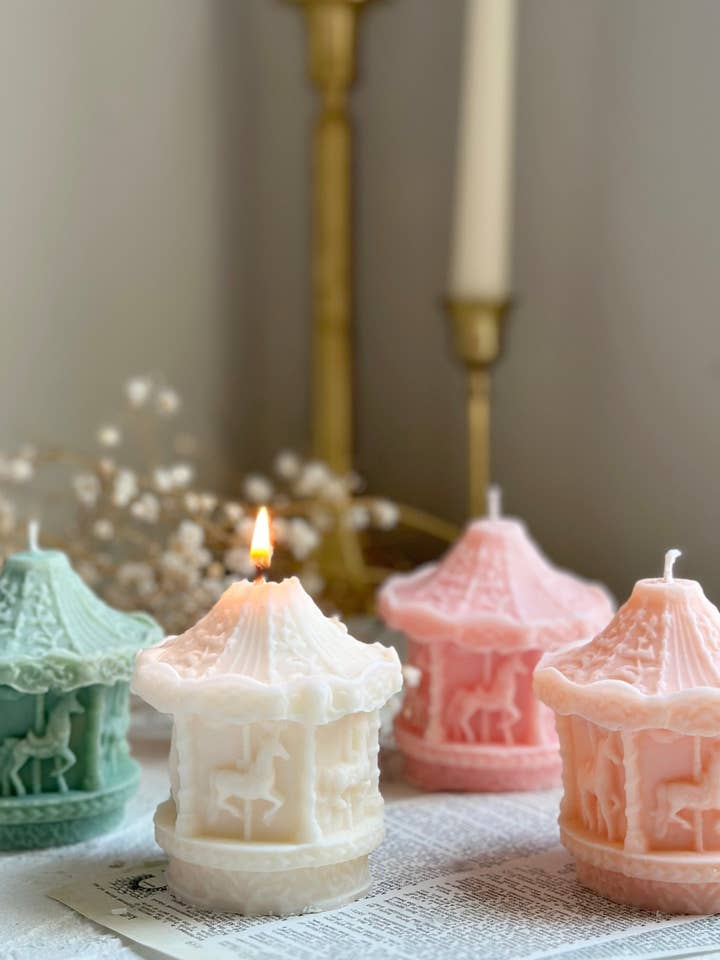 Luna Carousel for wholesale by LA AROMA CANDLE CO.