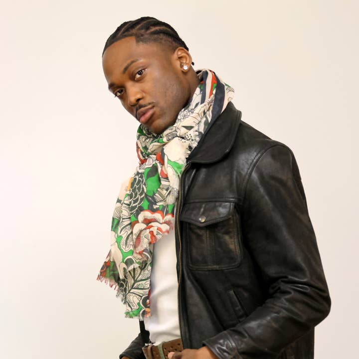 MONSIEUR CHARLI - Wholesale Scarf - Men's - GENZO cotton scarf0