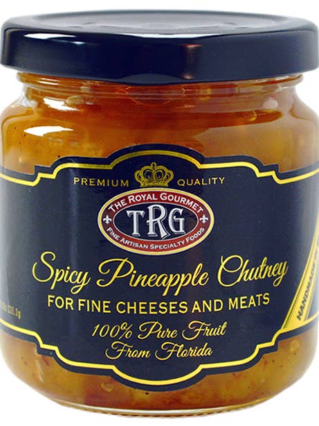 Chutney épicé à l'ananas de 8,3 oz pour la vente par The Royal Gourmet, Co.