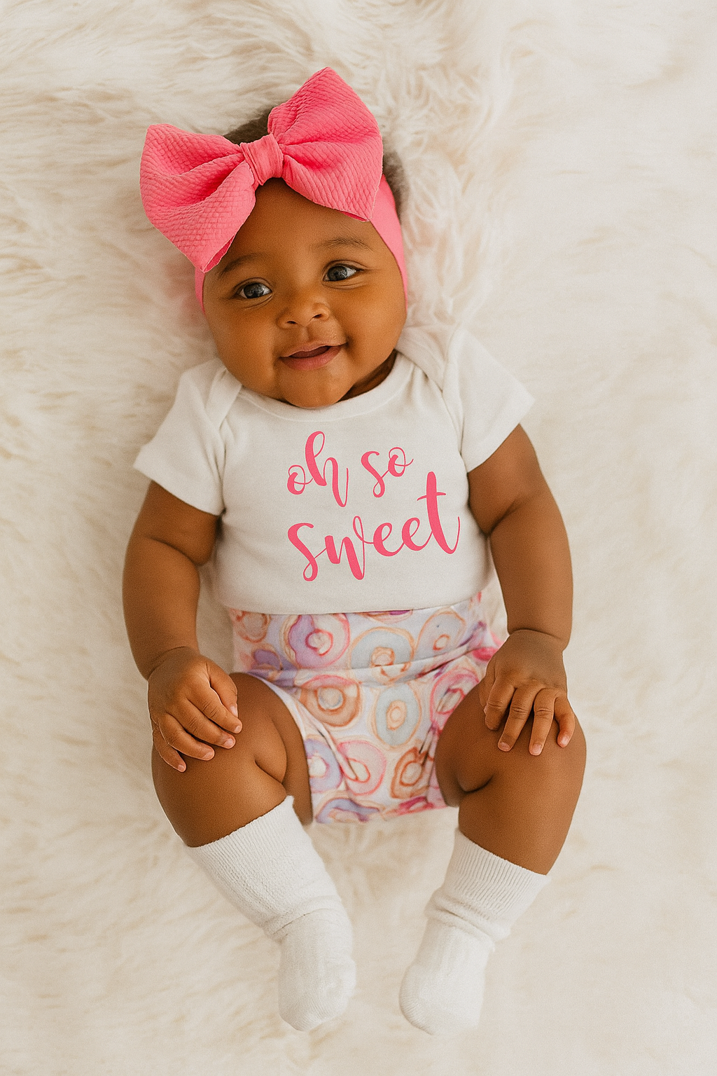 Tiny toes Baby Co – Conjunto de roupa - Bebé por atacado – Conjunto de Bummies Oh So Sweet Donut4