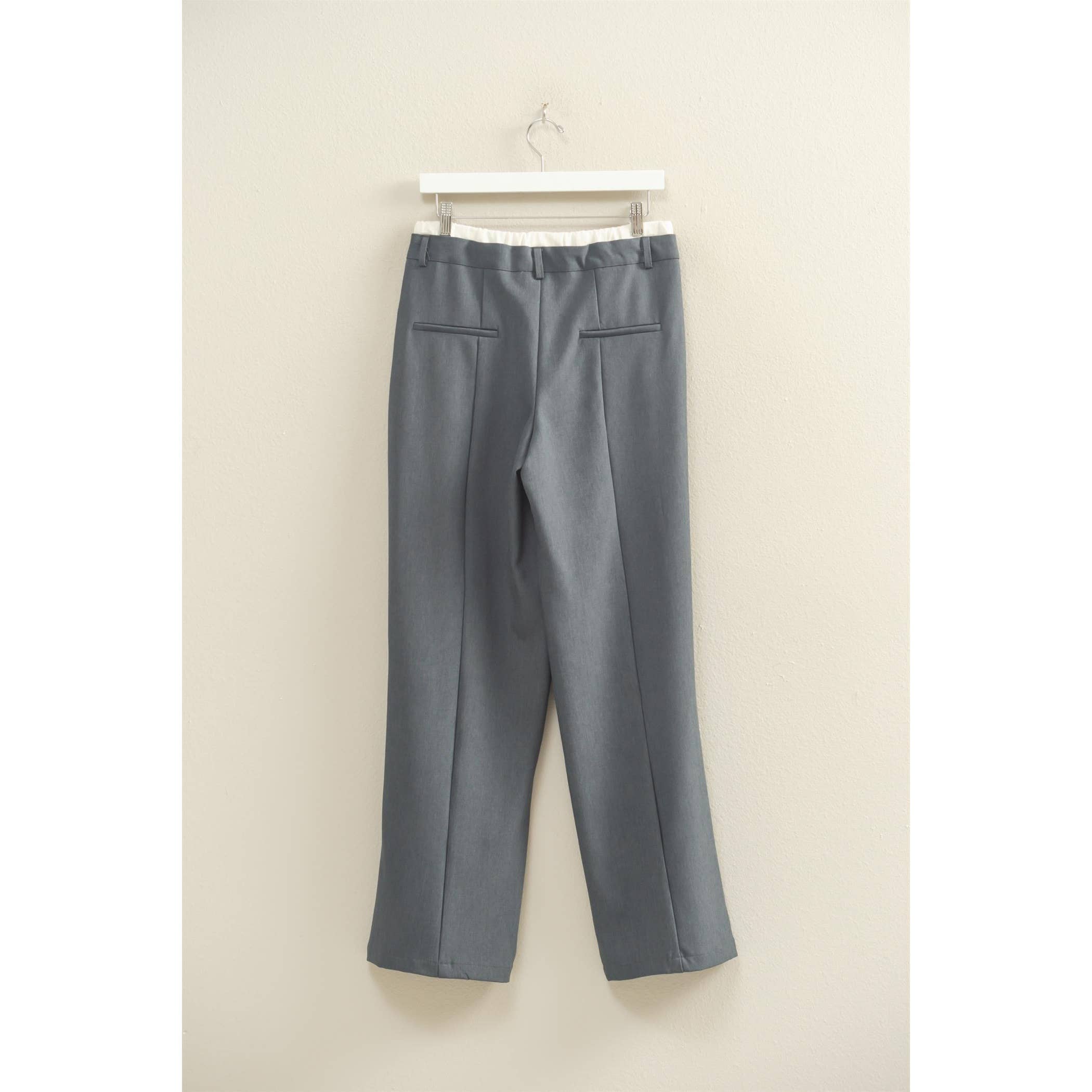 HYFVE – wholesale Byxor - Dam – Högmidjade byxor med veckdetaljer9