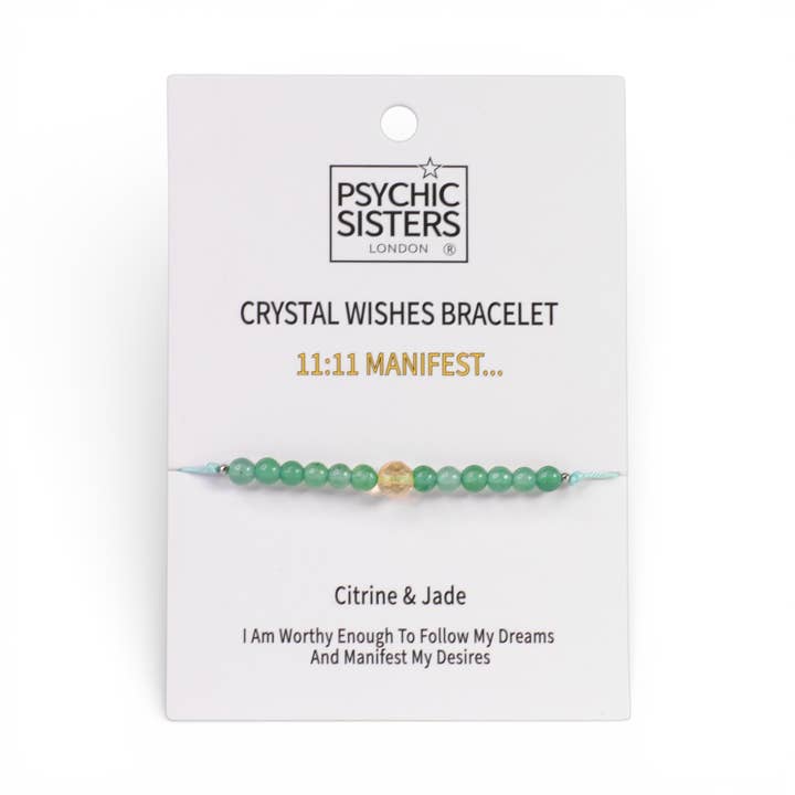 Cartes de Bracelets en Cristal Choisis à la Main 11.11 Manifest pour la vente par Psychic Sisters