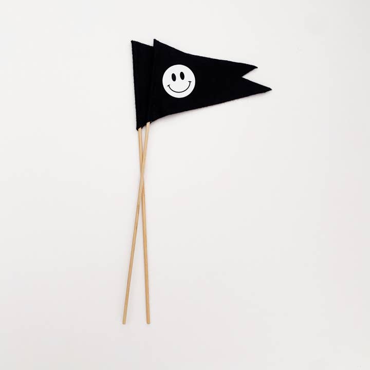 Handpicked Goods - Wholesale Cake/Cupcake Topper - Smiley Flag