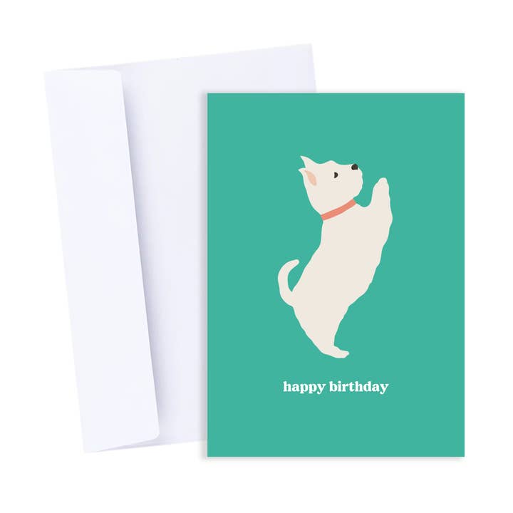 Terrier Birthday Card - Colourful Dog Happy Birthday Card for wholesale by Popsy Press