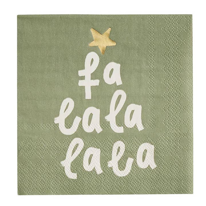 Santa Barbara Design Studio by Creative Brands - Wholesale Disposable Napkin - Cocktail Napkin - Fa La La La1