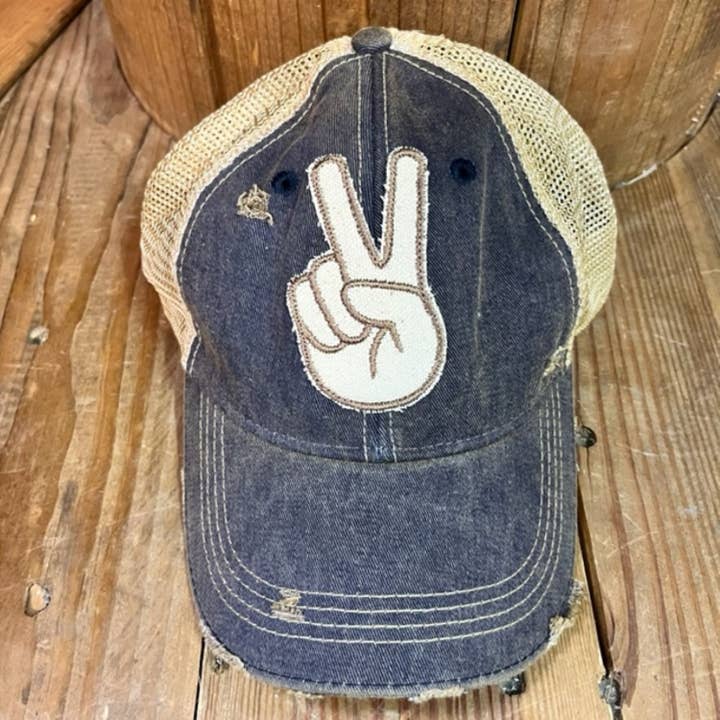 The Goat Stock - Wholesale Baseball Cap - Unisex - Peace Fingers Hat