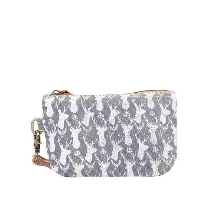 Canvas Deer Wristlet Pouch for wholesale by Benjamin International