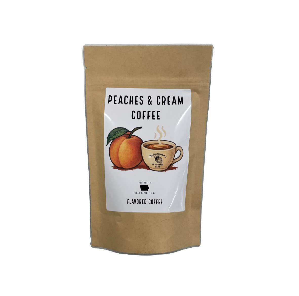 The Blue Strawberry Coffee Co - Wholesale Ground Coffee - Peaches and Cream (Flavored Coffee)0