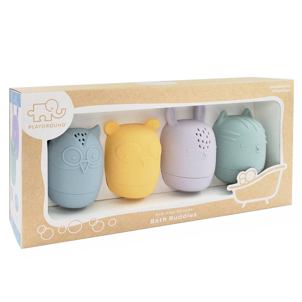 Living Textiles - Wholesale Bath Toy - Baby - 4pk Silicone Bath Buddies3