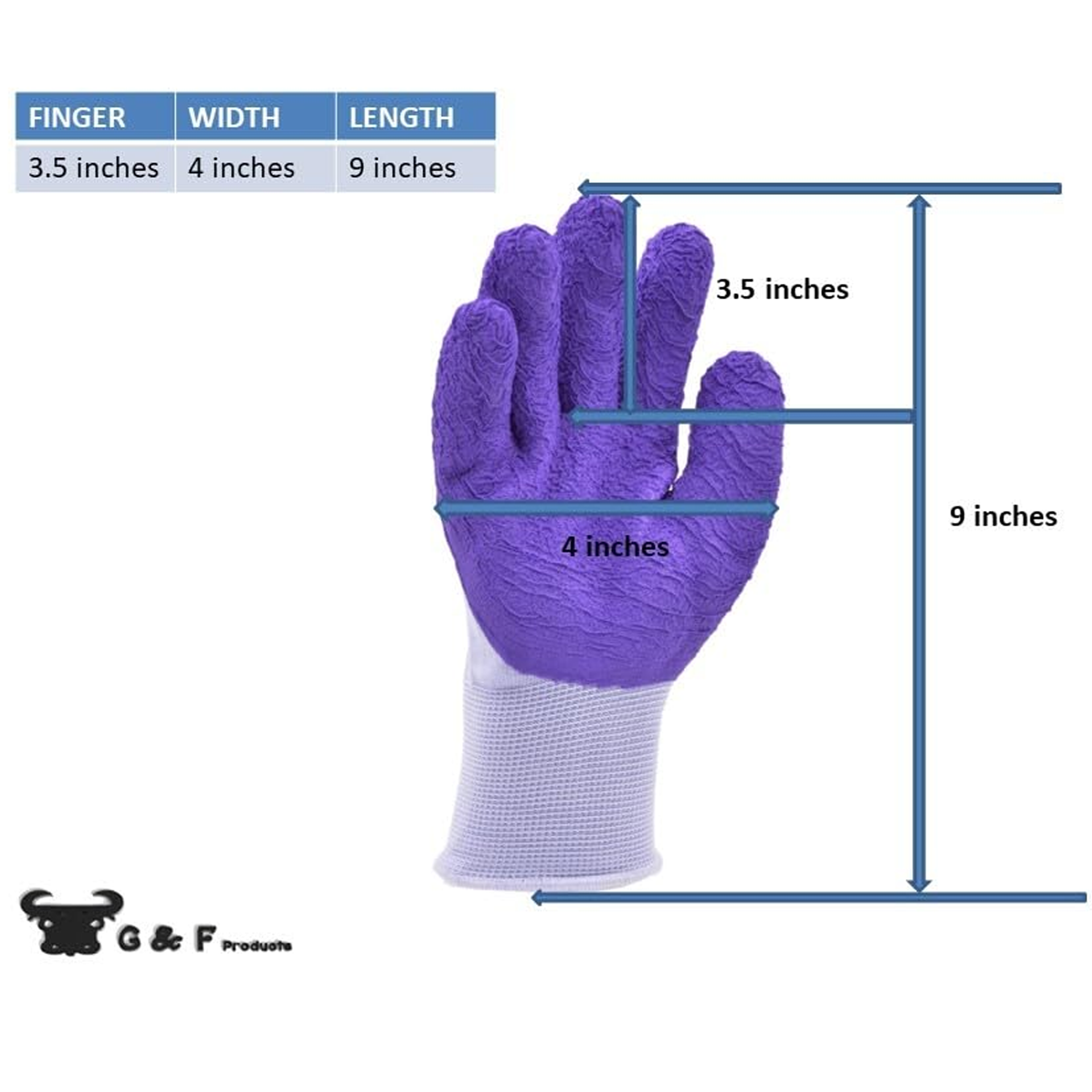 G & F Products - Wholesale Garden gloves - Women MicroFoam Coated Gardening Gloves Durable Flexible 3Pc1