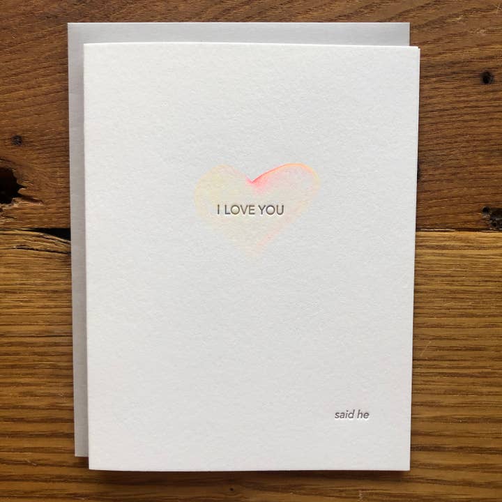 EU TE AMO disse ele Card por atacado de Lark Press