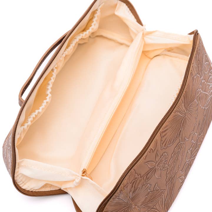 Bella Nova Style Co - Wholesale Makeup/Cosmetic Bag - Life In Luxury Large Capacity Cosmetic Bag in Cream3