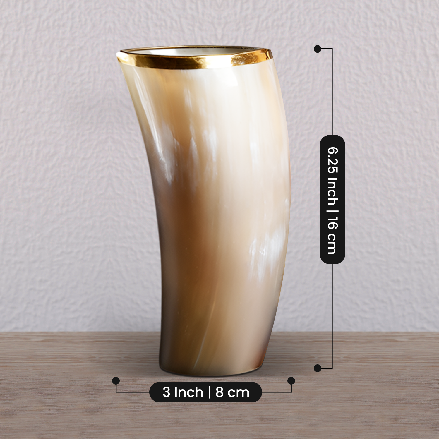 Handicrafts Home – Engroshandel Drikkeglas/kop – Viking Drikkebægre i Horn – Holder Op Til 300 ml, Metalisk Finish2