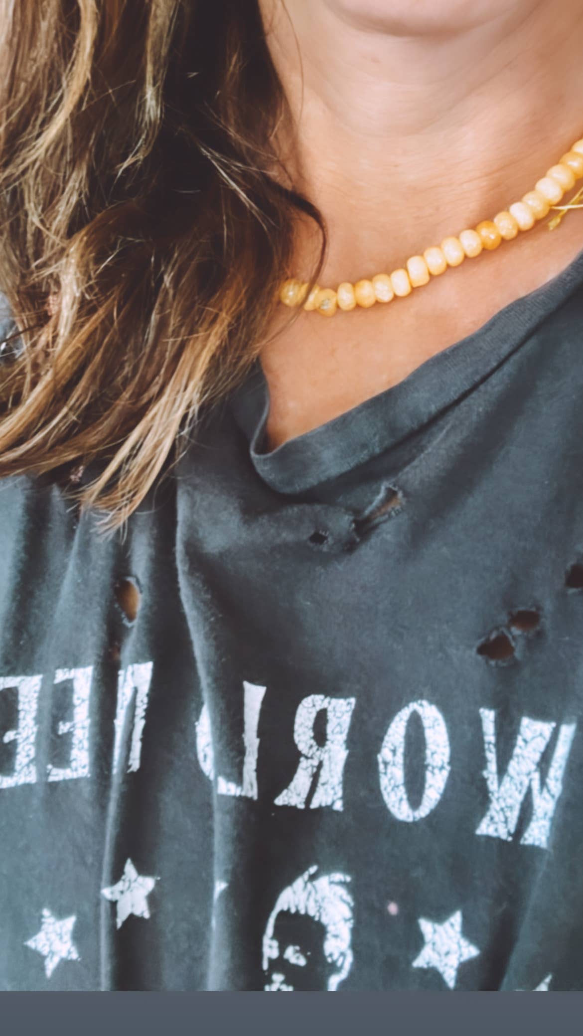 Sonya Renee Jewelry - Wholesale Beaded/Pearl Necklace - Candice Necklace - faceted and smooth gemstone roundels4