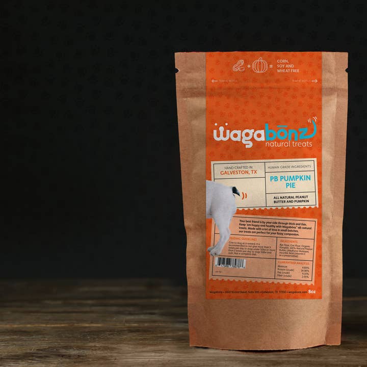 PB Pumpkin Pie Handcrafted Dog Treat for wholesale by Wagabonz