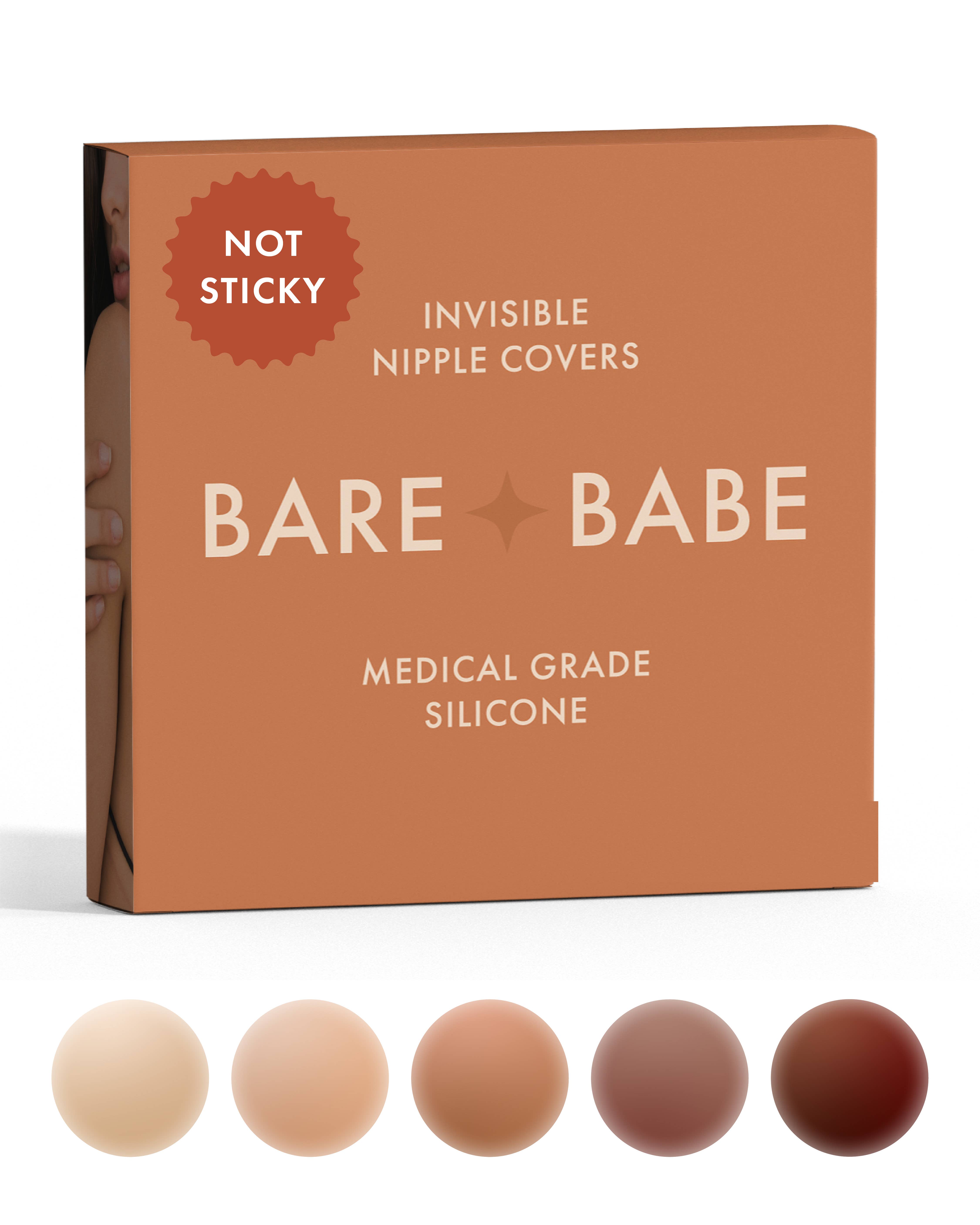 Bare Babe - Wholesale Nipple Pasties - Women's - Non-Adhesive "Grippy, Not Sticky" Nipple Covers9