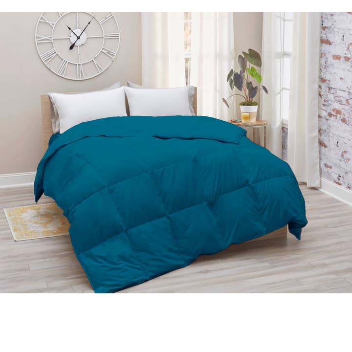 Down Decor - Wholesale Down Comforter - Closeout - Dark Teal Luxury Comforter