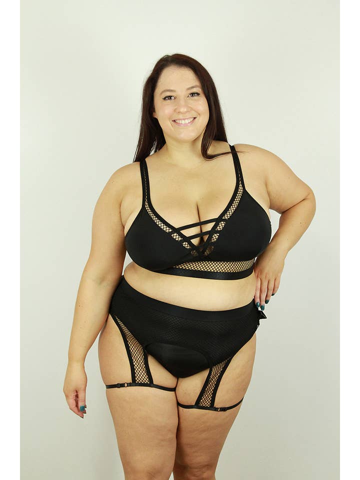 Rarr Designs – wholesale Bralette – Women's – Felix Open Mesh Bralette - Black7