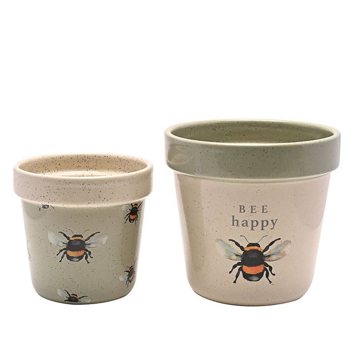 WIDDOP and Co. - Wholesale Plant Pot - Country Living Set of 2 Planters - Bees