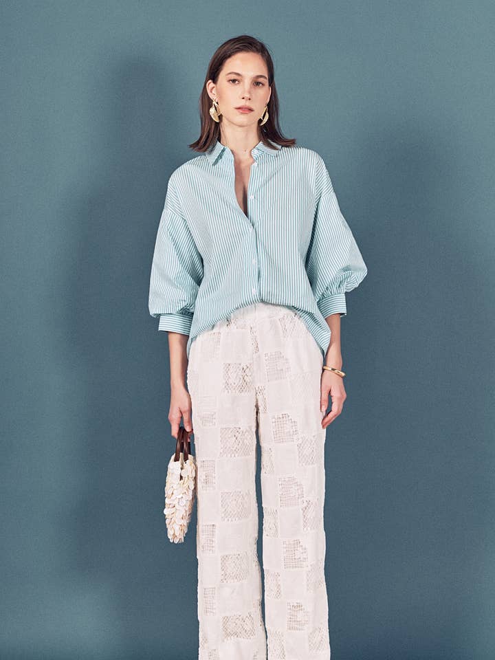 Eloise Embroidered Pants for wholesale by English Factory