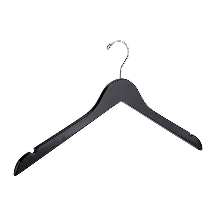 Store Supply Warehouse - Wholesale Clothes Hangers - 17" Black Wood Dress Hangers - Case of 502