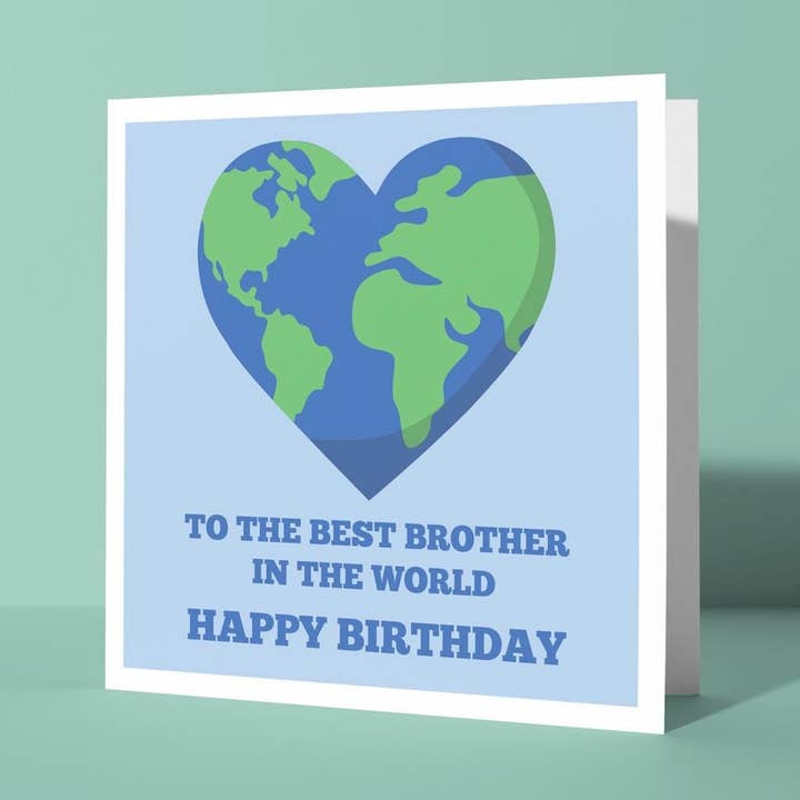 Au meilleur frère du monde, joyeux anniversaire - Carte d'anniversaire pour frère pour la vente par Peacock Printing