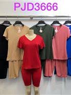 Ladies Yummy Short sleeve PJ set for wholesale by Ten West Apparel