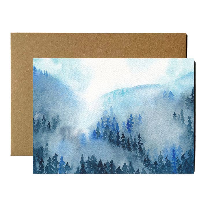 Jenny Vellacott – wholesale Everyday greeting card – Nature Greeting Card with Forest Landscape