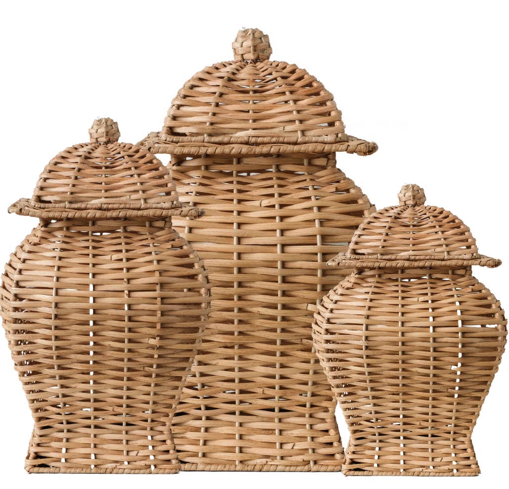 The Enchanted Home – wholesale Decorative jar – Square Wicker Jar