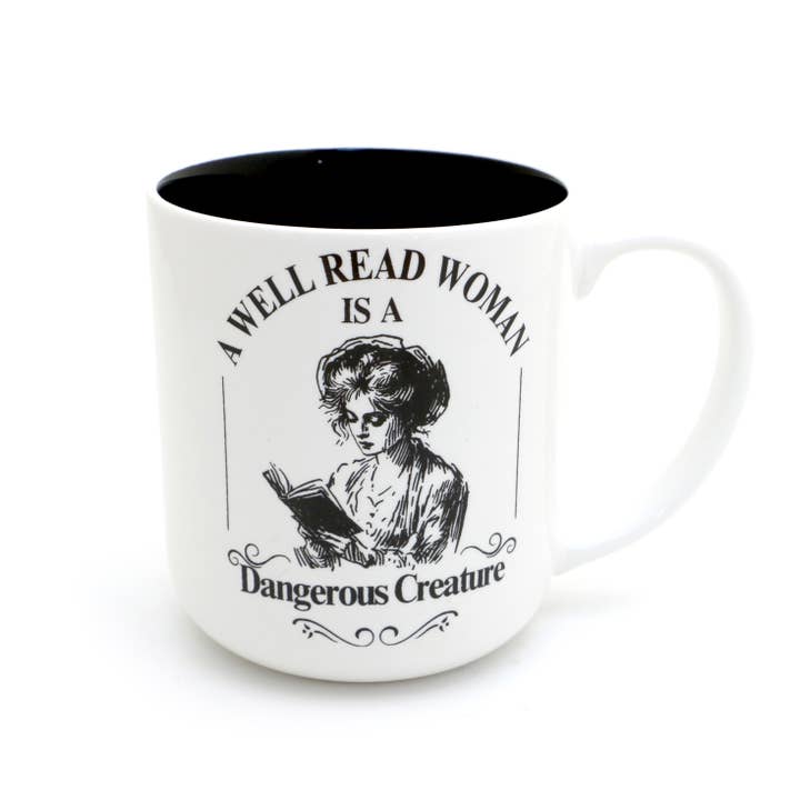 Lenny Mud - Wholesale Coffee Mug - Well Read Woman, She is Fond of Books mug, Gift for reader