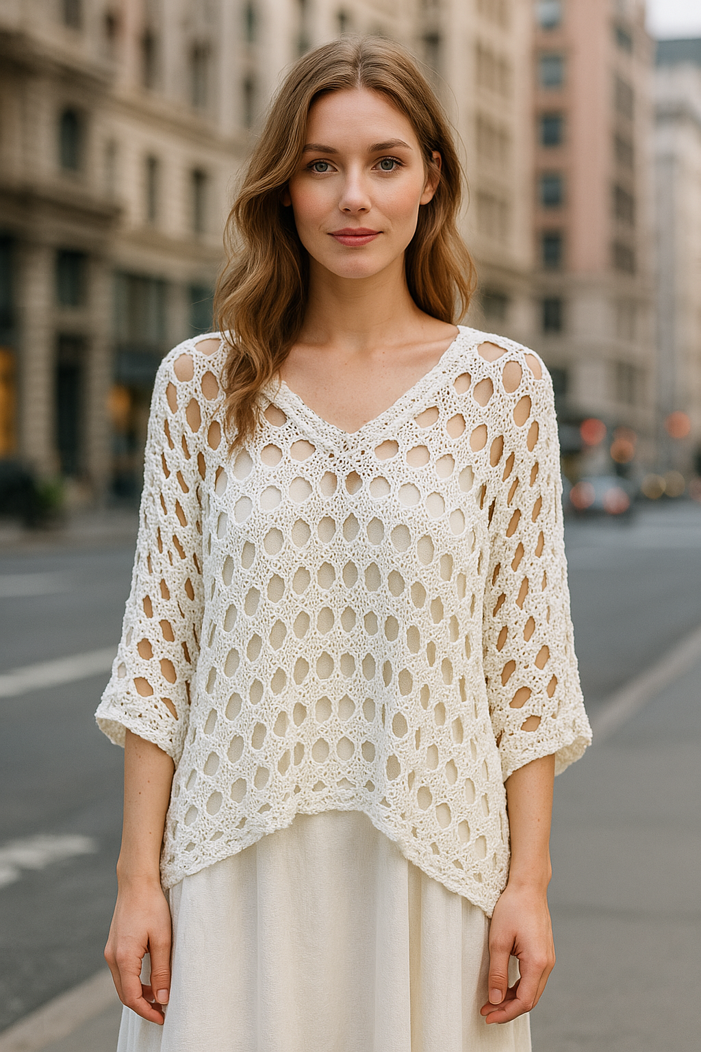 Lucy Sparks – Engroshandel Strikket top - Dame – Pure bomuld hækle-overdel7