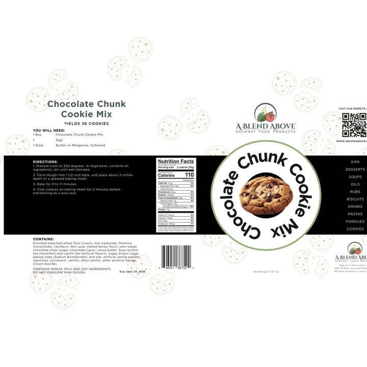 A Blend Above - Wholesale Cookie Mix - Chocolate Chunk Cookie Mix0