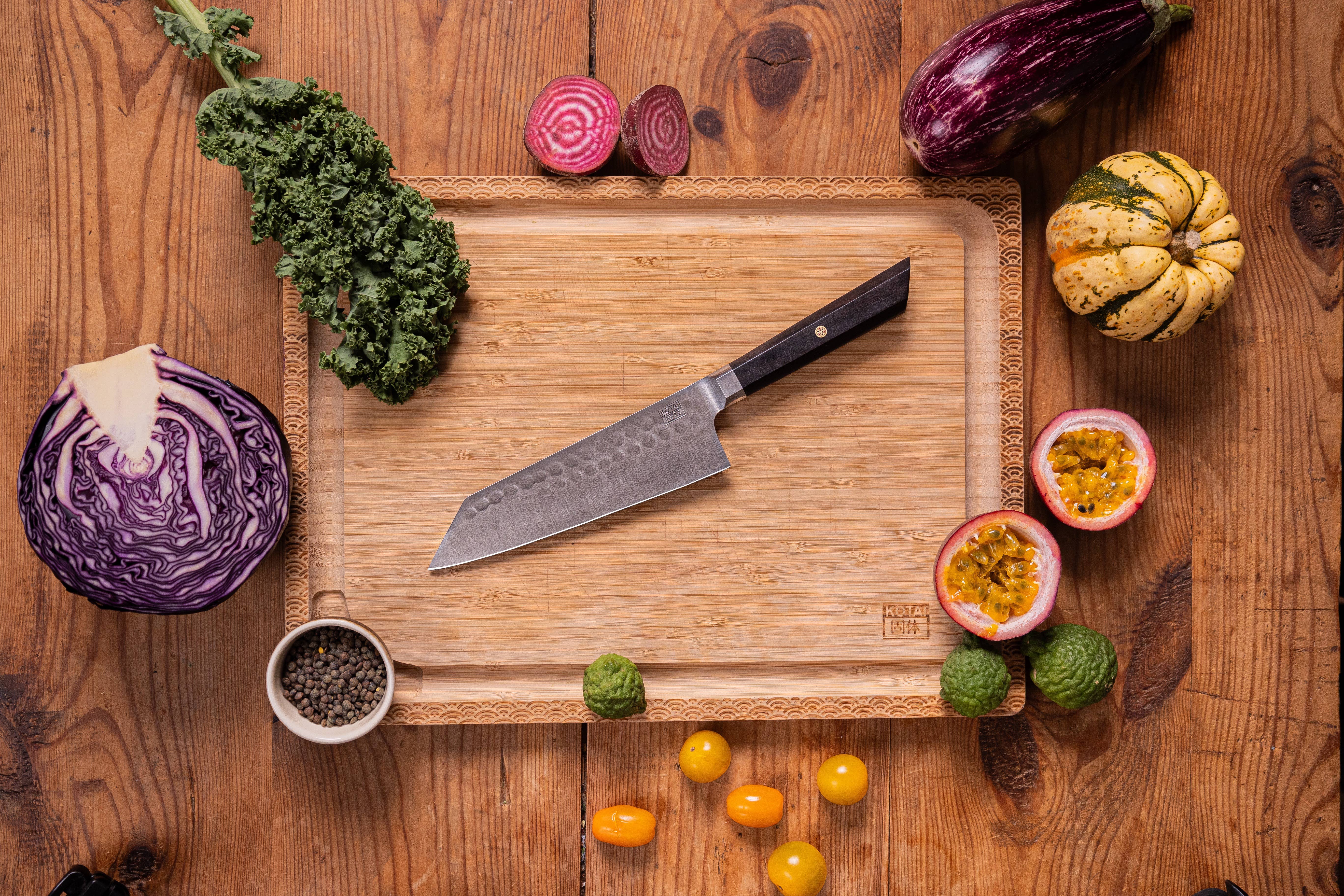 KOTAI - Wholesale Kitchen/Utility Knife - Kitchen Knife - KOTAI Bunka Santoku + Gift box2