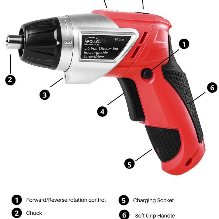 Apollo Tools - Wholesale Handy Tool - 161 Pc Household Tool Kit w 3.6v Li-ion Cordless Screwdriver7