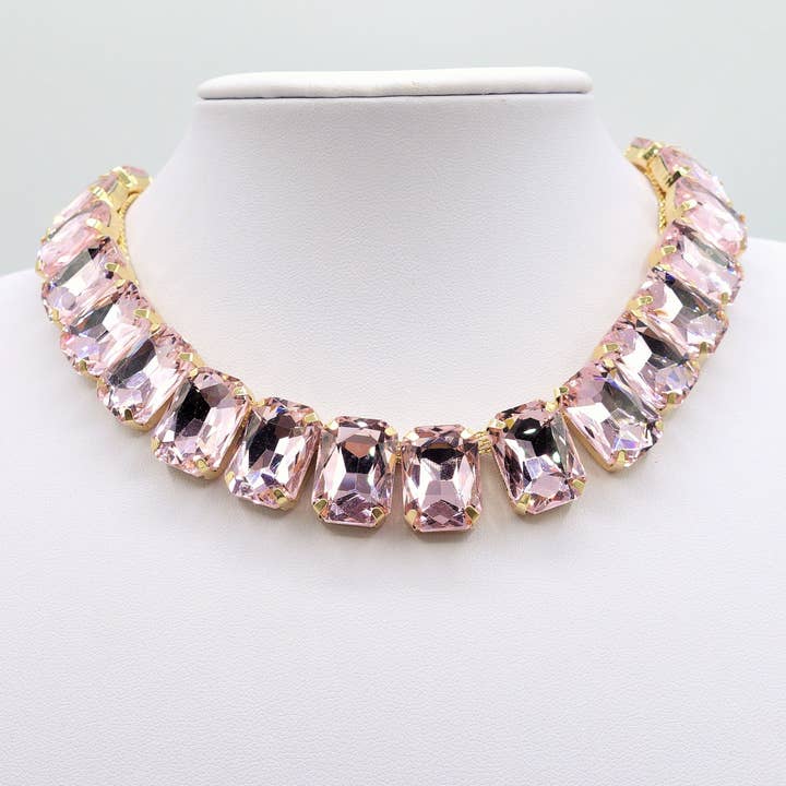 Daemon srls - Wholesale Beaded/Pearl Necklace - MARGOT collier con pietre sfaccettate - gold37