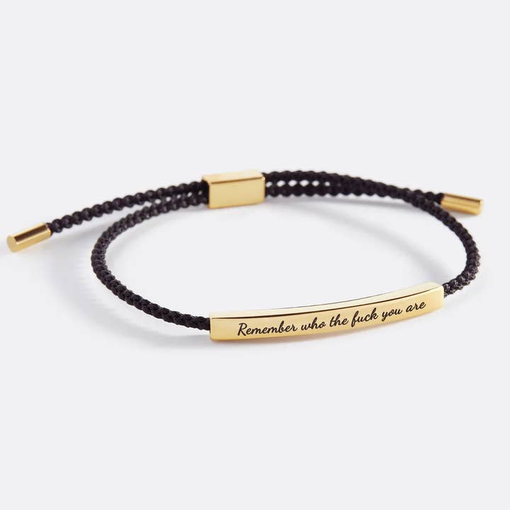 Mint & Lily - Wholesale Woven/Braided Bracelet - Remember Who the F♥ck You Are Tube Bracelet