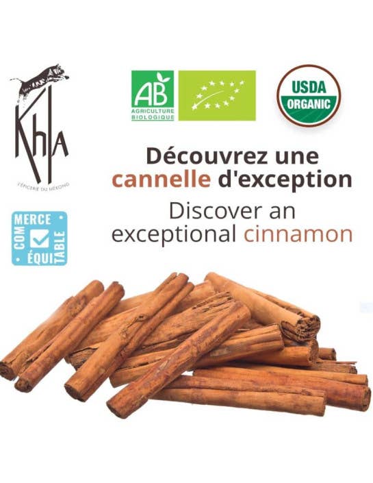 Khla - L'épicerie du Mékong - Wholesale Dried Spice - Ceylon Cinnamon - Organic - in stick - 100g3