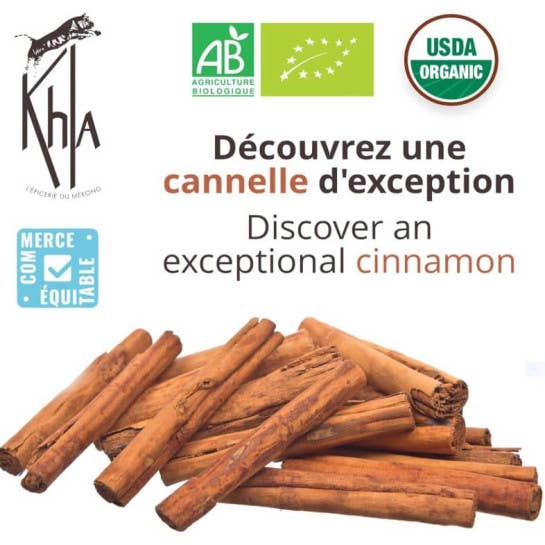 Khla - L'épicerie du Mékong - Wholesale Dried Spice - Ceylon Cinnamon - Organic - in stick - 100g3