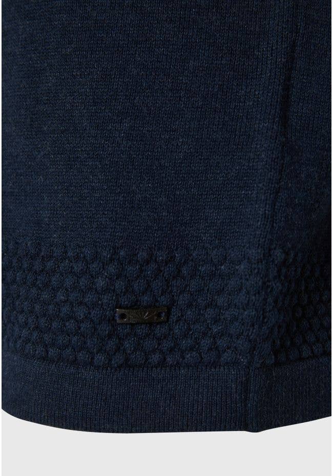 Funky Buddha - Vendita all'ingrosso Maglione tricot - Uomo - Pullover da uomo con mezza zip e motivo a cialda20