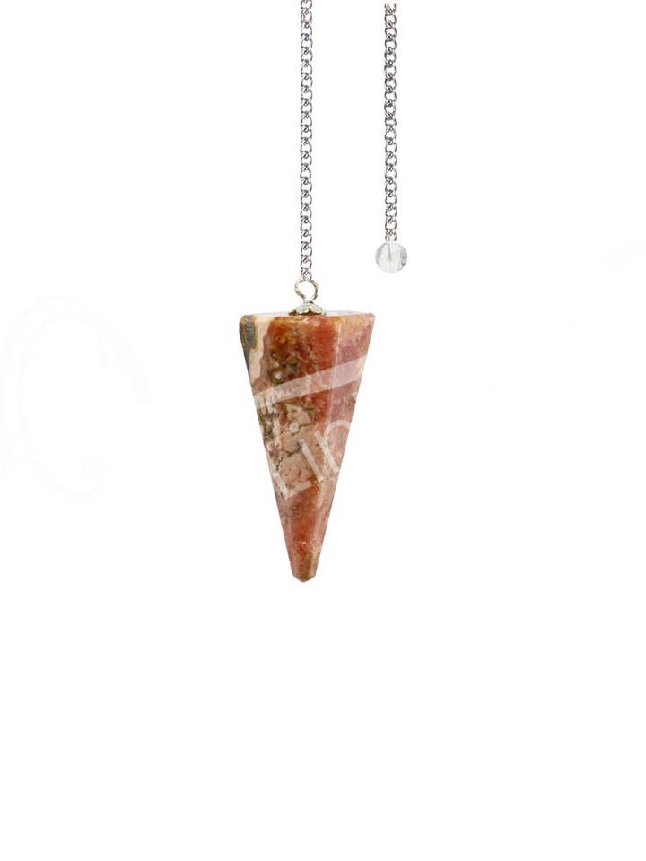 (PC)PENDULUM - RHODOCHROSITE PLAIN CHAIN 9"L for wholesale by Oceanic Linkways Inc