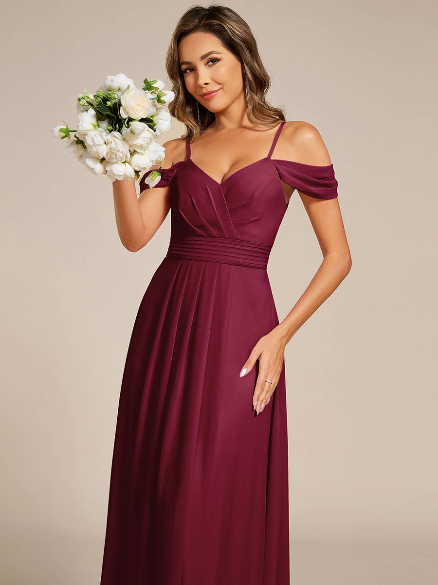 Ever-Pretty - Wholesale Dress - Women's - Straps drop-shoulder sleeve Chiffon Bridesmaid Dress2