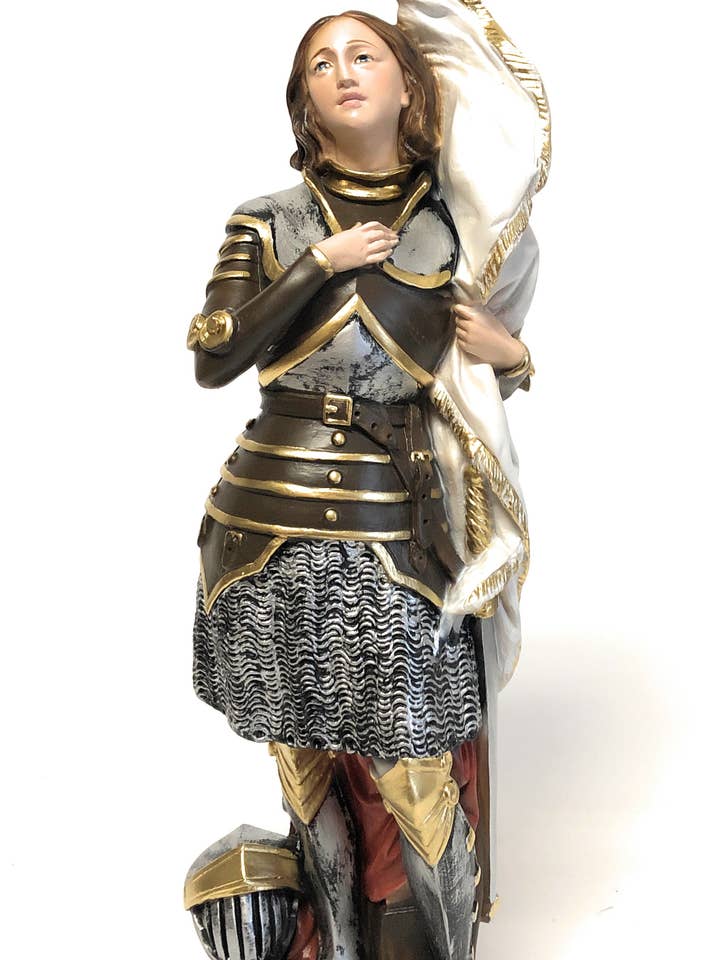 Staty av Saint Joan of Arc cm. 45 i harts för wholesale av Costa Articoli Religiosi