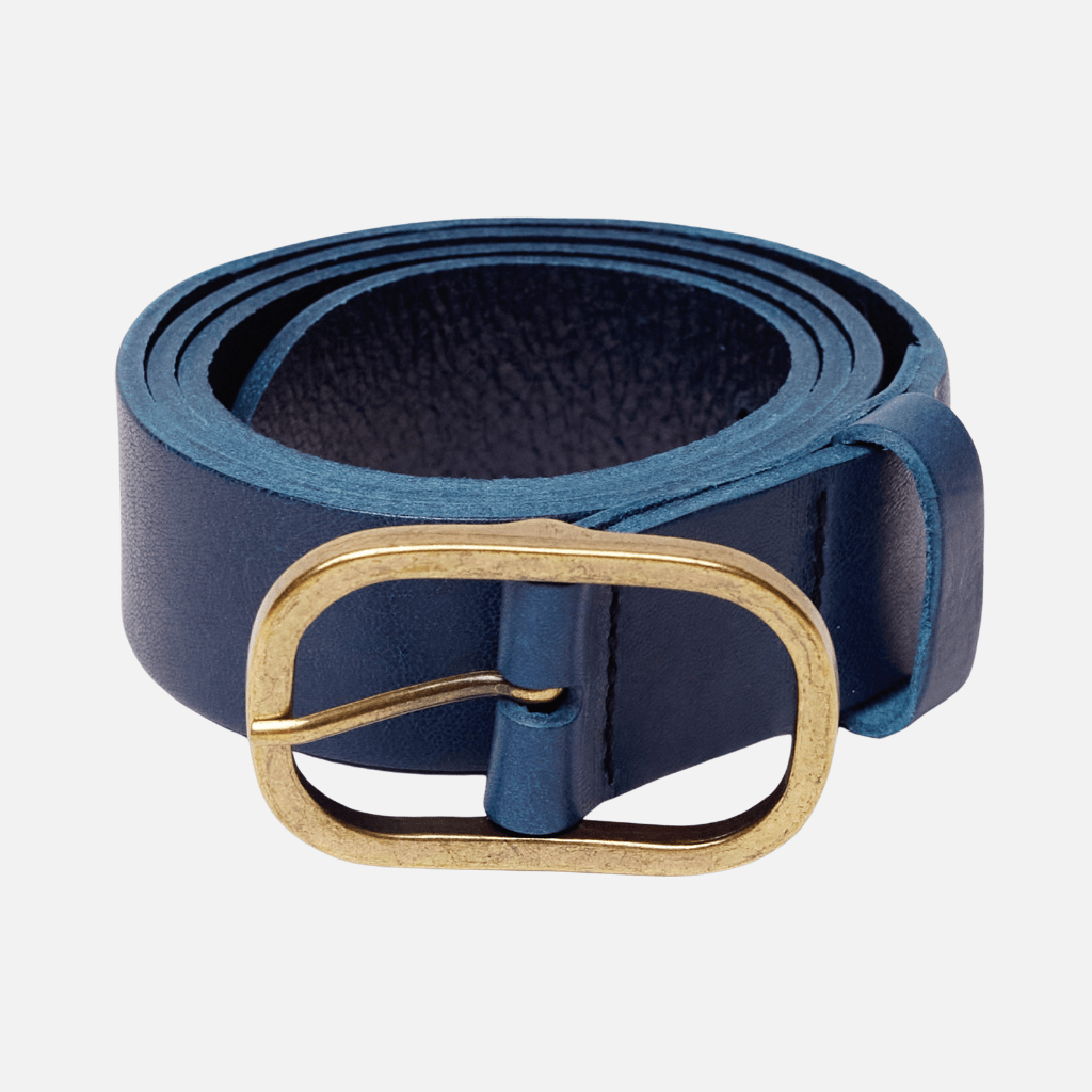 Amsterdam Heritage Leather Belts, Bags, Jackets & Apparel - Vente Ceinture – femme - Marin | Ceinture en cuir doré à boucle ovale pour femmes13