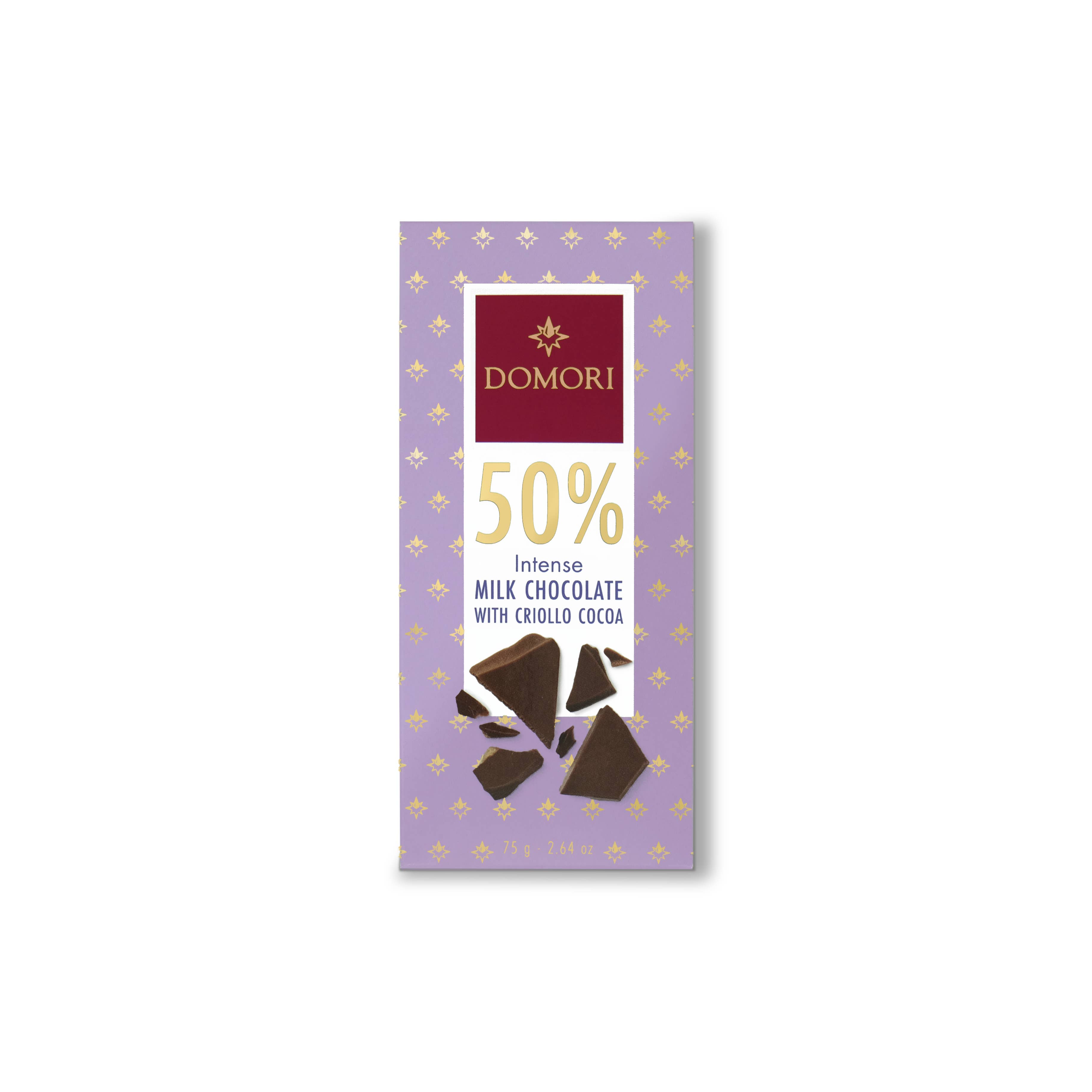 Domori – Engroshandel Chokoladebar – Mælkechokoladebar Criollo 38% - 75g