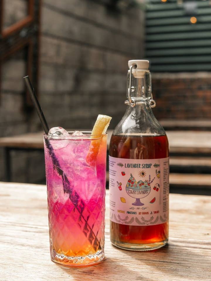 Lavender Syrup for Cocktails & Baking | Made in Wales, eco for wholesale by Gower Lavender