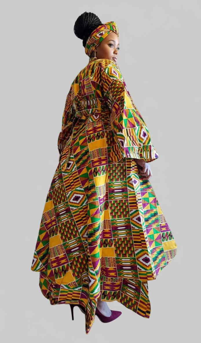 India Batik - Wholesale Dress - Women's - 3pcs Set Maxi Skirt Pocketbook wrap Dress P2