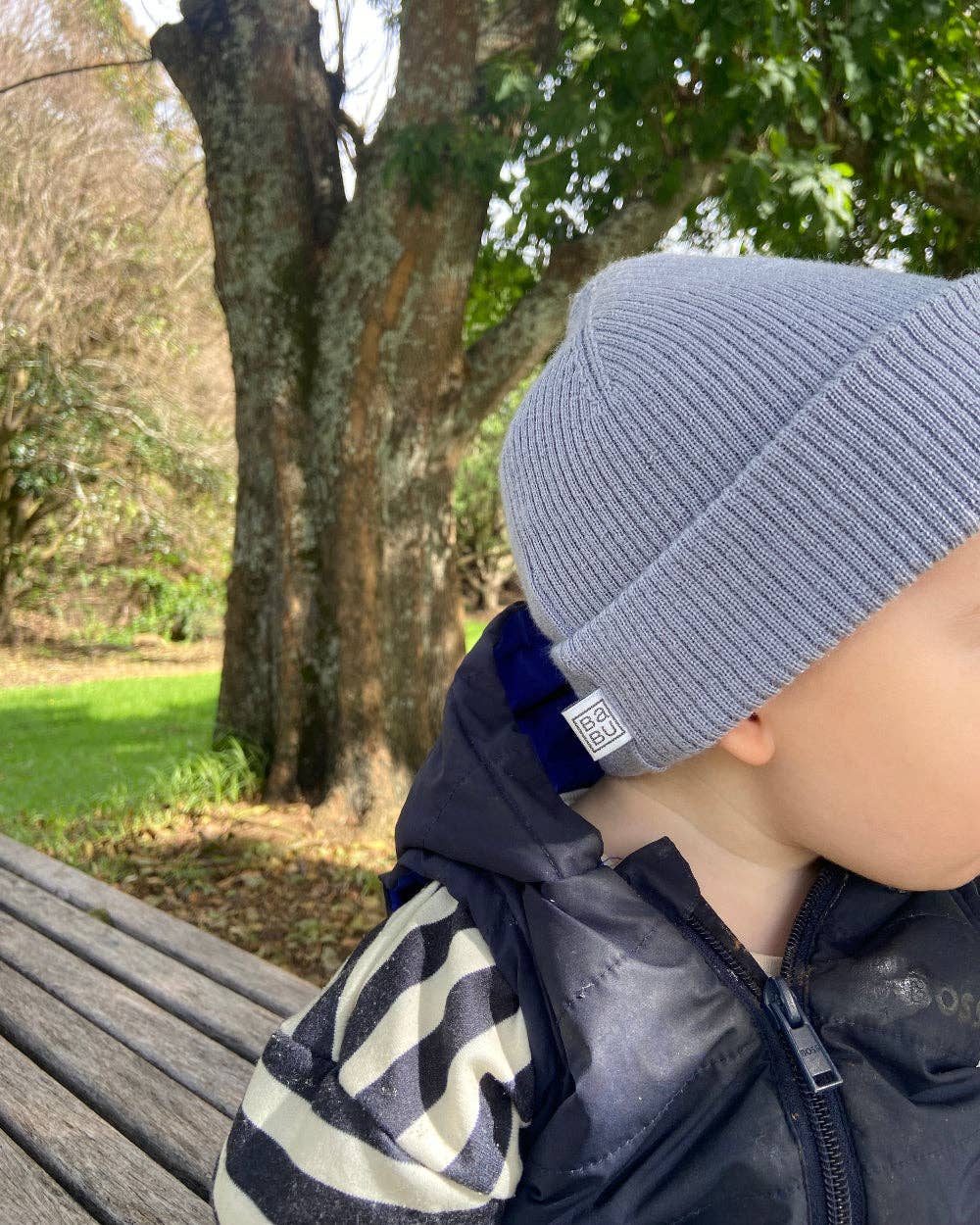 Babu – wholesale Beanie – Kids – Merino Ribbed Beanie - Periwinkle2