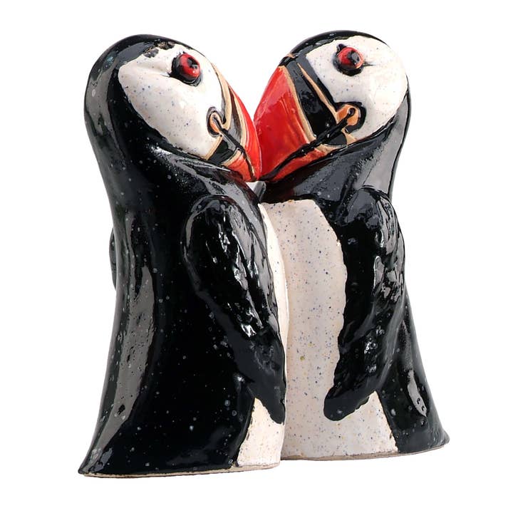 Enigma Supplies - Wholesale Decorative Figurine - Handmade Ceramic Figurine Puffins Kissing Couple Figurine1