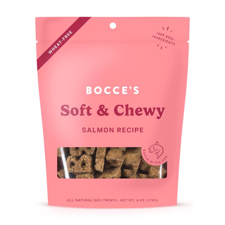 Pet Palette Distribution - Wholesale Pet Treats - Dog - Bocce's Bakery Salmon Soft & Chewy Dog Treats 6oz