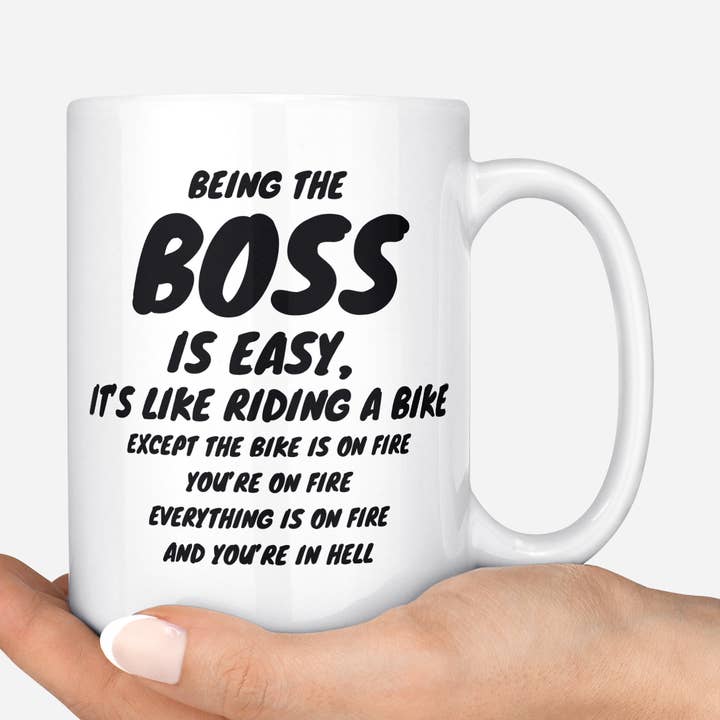 Being The Boss Is Easy Mug for wholesale by Quotable Life